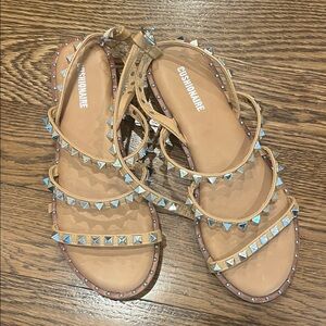 Cushinaire 7 Women's Tan Studded Sandals